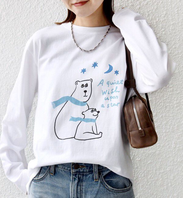 SHIPS for women「Shiomi Wada&times;SHIPS: ロンTEE」|Tシャツ・カットソー|ライトホワイト