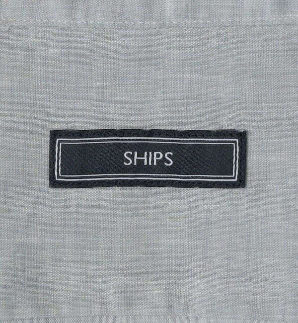 SHIPS「SHIPS: ウォッシュド リネン ワンピースカラー ソリッド シャツ」|シャツ・ブラウス|