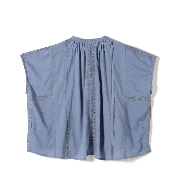 SHIPS for women「【SHIPS別注】Fanaka:〈手洗い可能〉リバー レース フレンチスリーブ ブラウス」|シャツ・ブラウス|