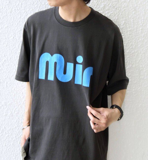 SHIPS any「【SHIPS any別注】ONEITA:〈洗濯機可能〉ピグメント ダイ リラックス プリント Tシャツ◆」|Tシャツ・カットソー|ブラック