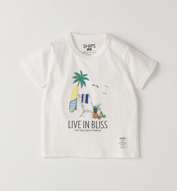 SHIPS Colors 「SHIPS Colors:80～130cm / パッチワーク 刺繍 Tシャツ」|Tシャツ・カットソー|ライトホワイト