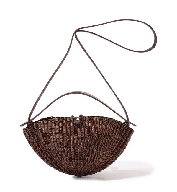 TOMORROWLAND GOODS「INES BRESSAND SMALL WALNUT ショルダーバッグ」|かごバッグ|49 ダークブラウン