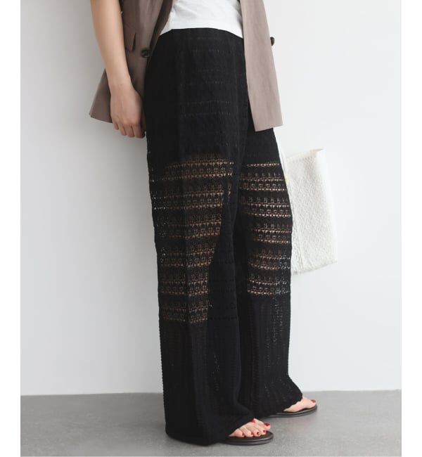 SLOBE IENA「《シリーズあり》レース編みニットパンツ」|その他|