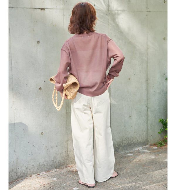 SLOBE IENA「LE DENIM ライトカーブバギーデニムパンツ」|デニム|
