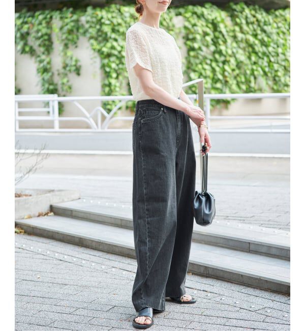 SLOBE IENA「LE DENIM ライトカーブバギーデニムパンツ」|デニム|
