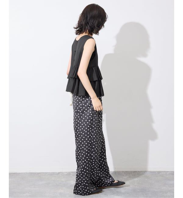SLOBE IENA「《WEB限定カラーあり/予約》2WAYペプラムフリル ノースリーブブラウス」|シャツ・ブラウス|