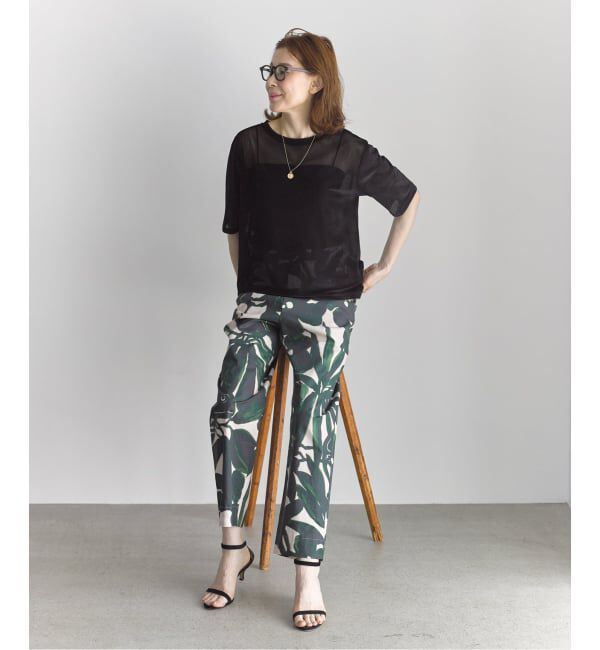 VERMEIL par iena「《予約》ベロアメッシュプルオーバー」|Tシャツ・カットソー|