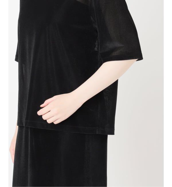 VERMEIL par iena「《予約》ベロアメッシュプルオーバー」|Tシャツ・カットソー|