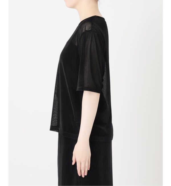 VERMEIL par iena「《予約》ベロアメッシュプルオーバー」|Tシャツ・カットソー|