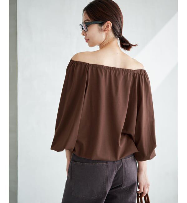 IENA「《予約》オフショル2wayギャザープルオーバー」|Tシャツ・カットソー|