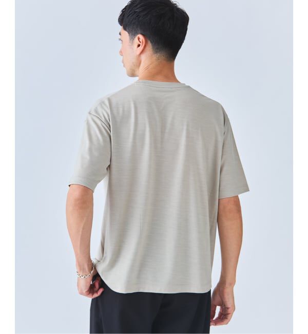 EDIFICE「レザー パッチ ウール Tシャツ」|Tシャツ・カットソー|