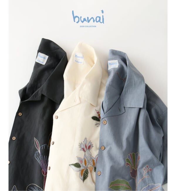 JOURNAL STANDARD relume「bunai / ブナイ 別注 エンブロイダリー ハーフスリーブシャツ」|シャツ・ブラウス|