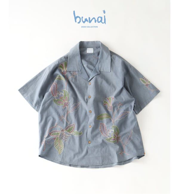 JOURNAL STANDARD relume「bunai / ブナイ 別注 エンブロイダリー ハーフスリーブシャツ」|シャツ・ブラウス|