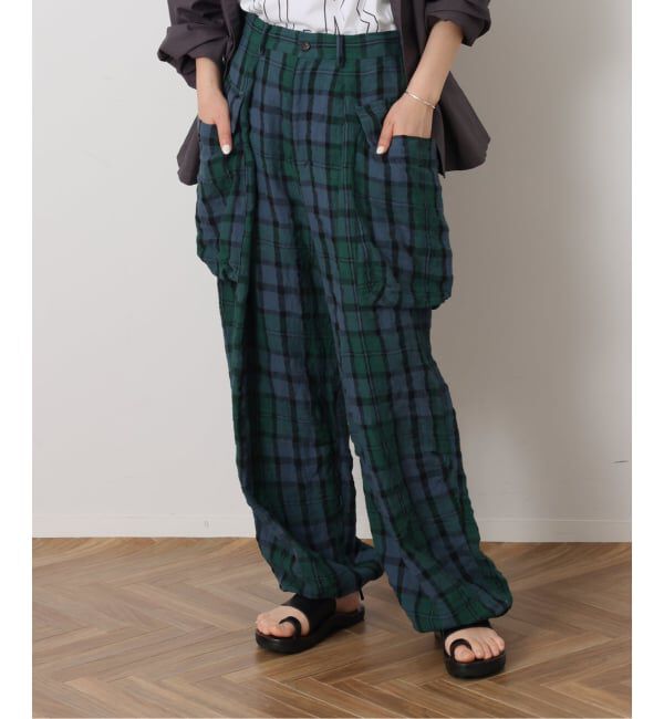 journal standard luxe「《予約》リネンチェック カーゴパンツ」|カーゴ|
