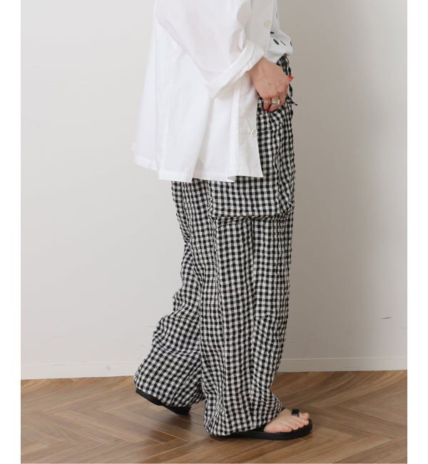 journal standard luxe「《予約》リネンチェック カーゴパンツ」|カーゴ|