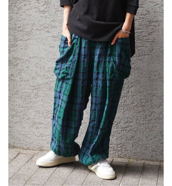 journal standard luxe「《予約》リネンチェック カーゴパンツ」|カーゴ|