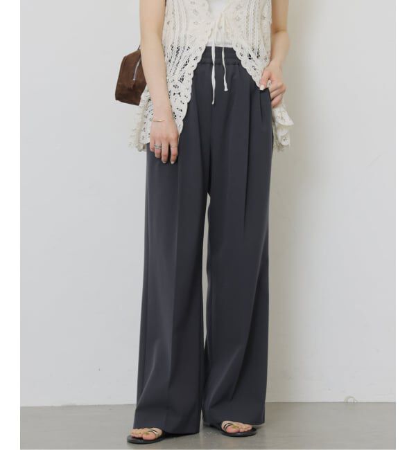JOURNAL STANDARD relume「《WEB限定追加予約》スムースフレアタックパンツ」|スラックス|ネイビー