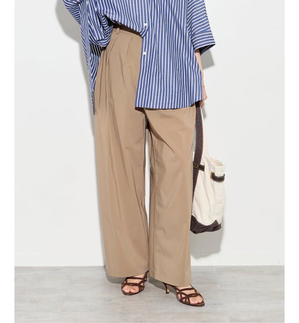 journal standard L'essage「《追加/撥水/UVカット/手洗い可》WATER REPELLENT/UVカットパンツ」|スラックス|ベージュ