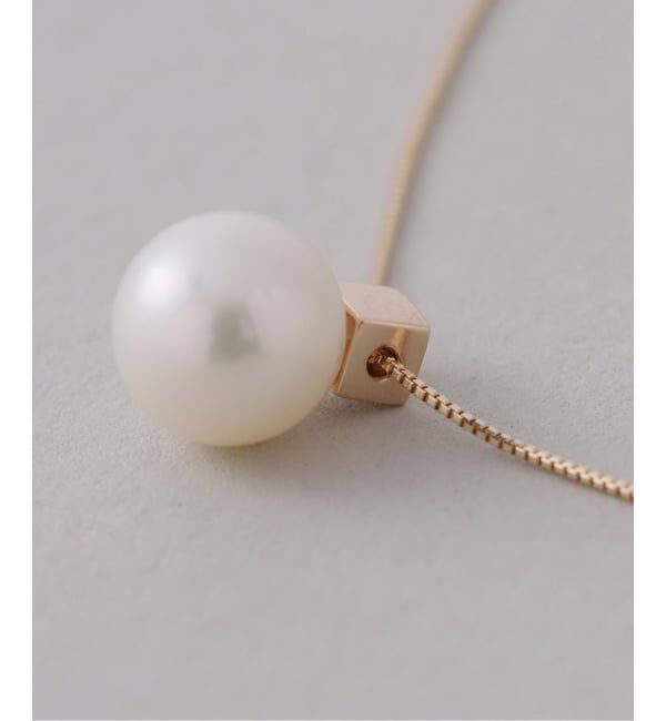 Lilas by Spick&Span「《WEB限定》パール*キューブネックレス K10」|ネックレス|