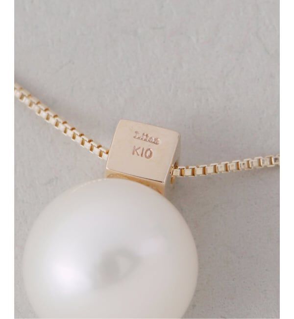 Lilas by Spick&Span「《WEB限定》パール*キューブネックレス K10」|ネックレス|
