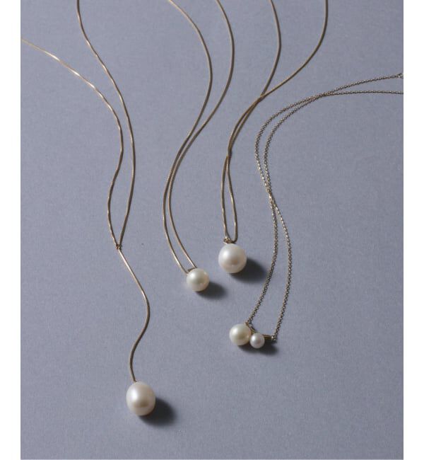 Lilas by Spick&Span「《WEB限定》パール*キューブネックレス K10」|ネックレス|