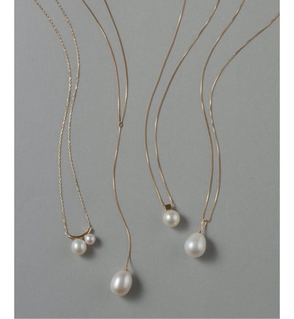 Lilas by Spick&Span「《WEB限定》パール*キューブネックレス K10」|ネックレス|
