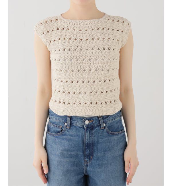 FRAMeWORK「SEEALL/シーオールCROCHET TIED TOP」|ニット・セーター|