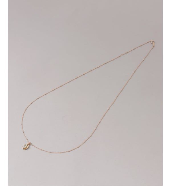 Lilas by Spick&Span「メレダイヤバチカングリーンアメジスト55cmネックレス K10」|ネックレス|