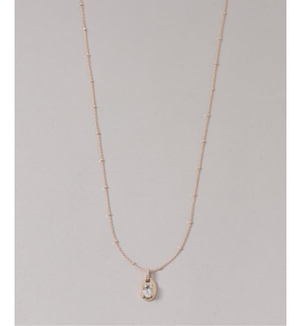 Lilas by Spick&Span「メレダイヤバチカングリーンアメジスト55cmネックレス K10」|ネックレス|