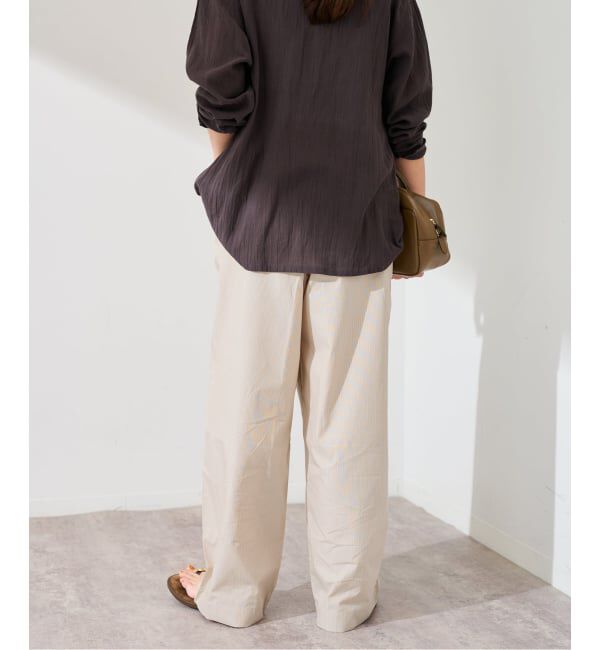 FRAMeWORK「BASERANGE/ベースレンジ CLAUDE PANTS(ベージュ)」|スラックス|