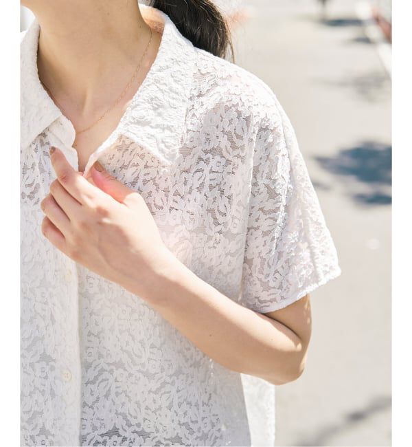 Spick and Span「レースフレンチスリーブシャツ」|シャツ・ブラウス|