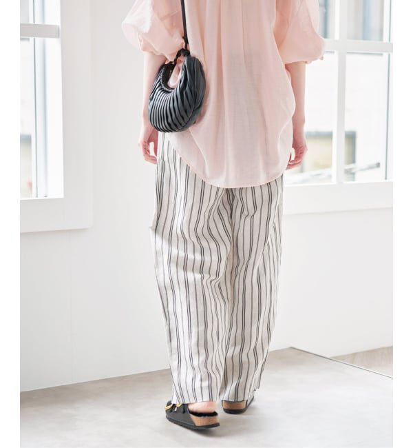 U by SPICK&SPAN「《接触冷感》VIS麻イージータックスラックス」|スラックス|