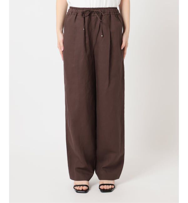 U by SPICK&SPAN「《接触冷感》VIS麻イージータックスラックス」|スラックス|
