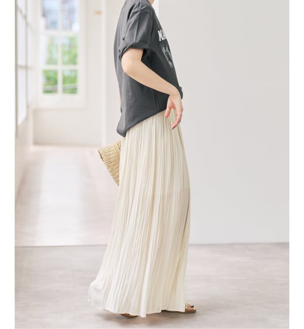 Spick and Span「スプリットジョーゼットプリーツスカート」|スカート|