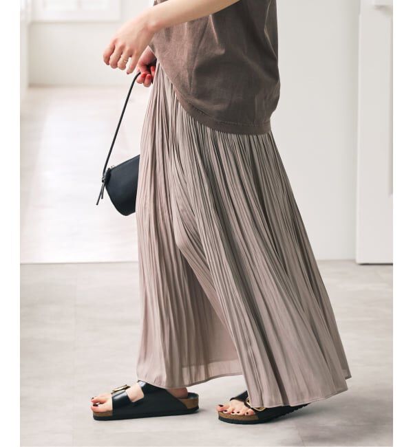 Spick and Span「スプリットジョーゼットプリーツスカート」|スカート|