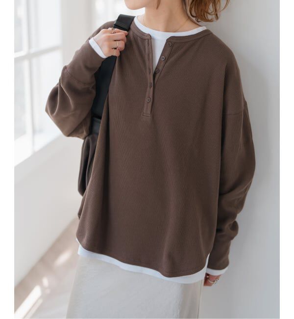 Spick and Span「《WEB限定 / 追加予約》2枚SETヘンリーネックプルオーバー」|Tシャツ・カットソー|