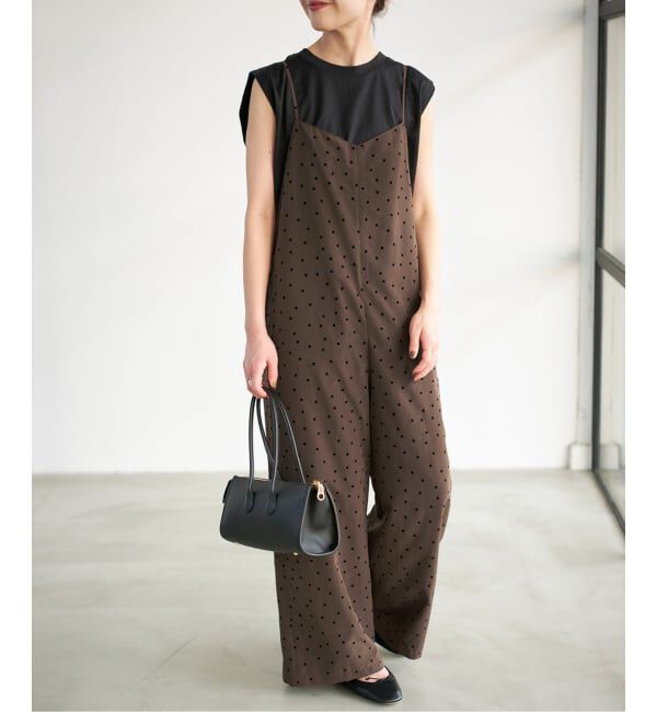 Spick and Span「《追加予約》フロッキードットキャミサロペット」|オールインワン|
