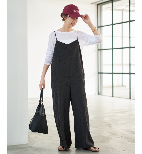 Spick and Span「《追加予約》フロッキードットキャミサロペット」|オールインワン|