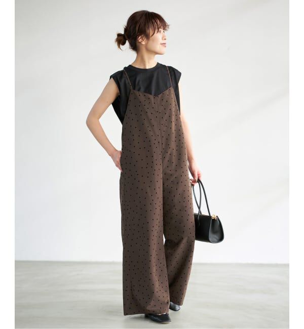 Spick and Span「《追加予約》フロッキードットキャミサロペット」|オールインワン|