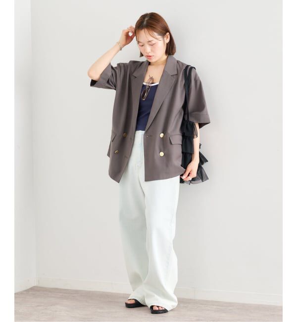 U by SPICK&SPAN「《追加予約》ウォッシャブルリネンジャケット」|テーラードジャケット|