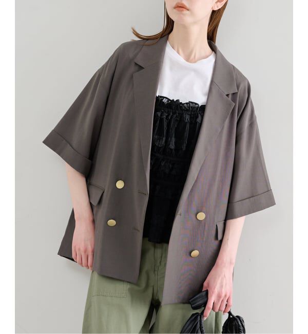 U by SPICK&SPAN「《追加予約》ウォッシャブルリネンジャケット」|テーラードジャケット|