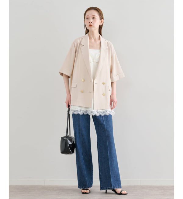 U by SPICK&SPAN「《追加予約》ウォッシャブルリネンジャケット」|テーラードジャケット|