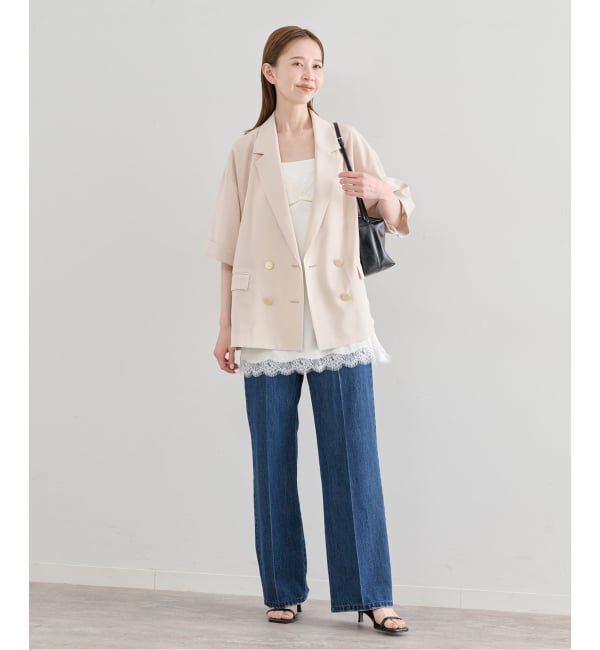 U by SPICK&SPAN「《追加予約》ウォッシャブルリネンジャケット」|テーラードジャケット|