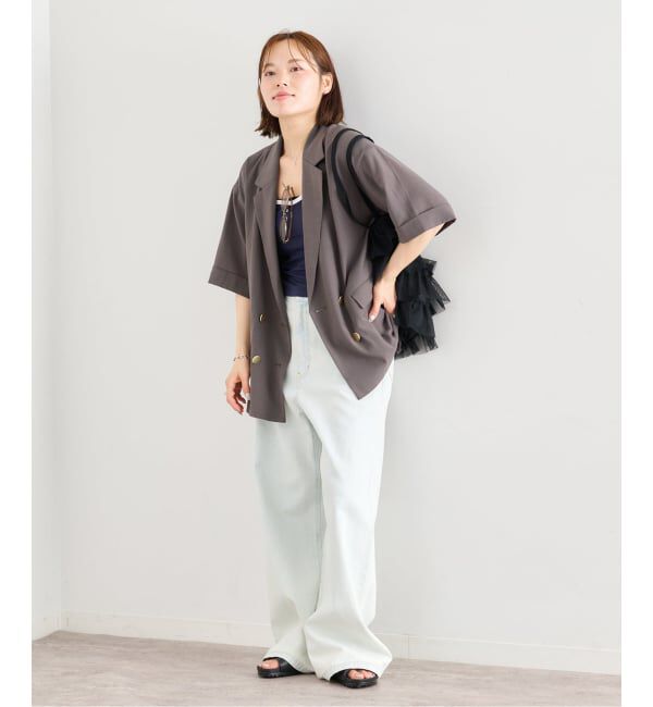 U by SPICK&SPAN「《追加予約》ウォッシャブルリネンジャケット」|テーラードジャケット|