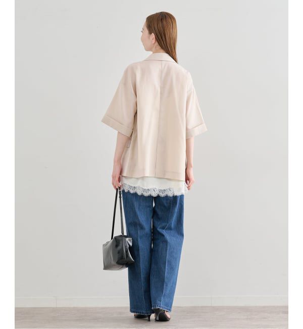 U by SPICK&SPAN「《追加予約》ウォッシャブルリネンジャケット」|テーラードジャケット|