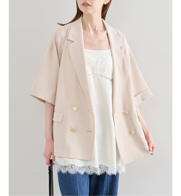U by SPICK&SPAN「《追加予約》ウォッシャブルリネンジャケット」|テーラードジャケット|