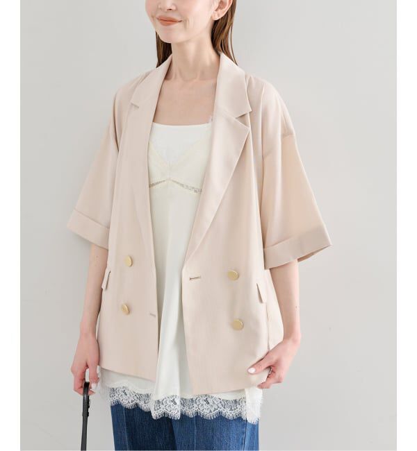 U by SPICK&SPAN「《追加予約》ウォッシャブルリネンジャケット」|テーラードジャケット|