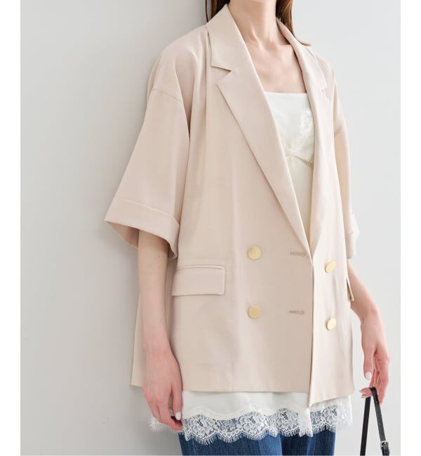 U by SPICK&SPAN「《追加予約》ウォッシャブルリネンジャケット」|テーラードジャケット|