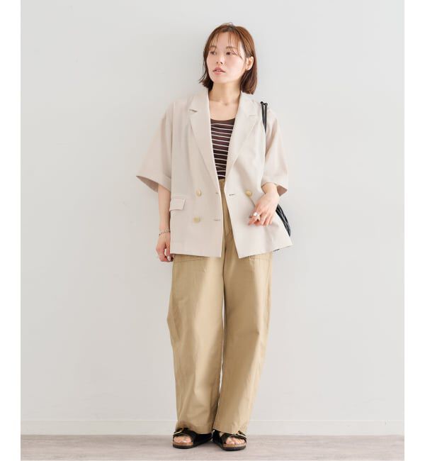 U by SPICK&SPAN「《追加予約》ウォッシャブルリネンジャケット」|テーラードジャケット|