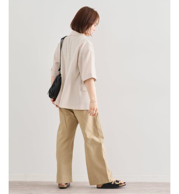U by SPICK&SPAN「《追加予約》ウォッシャブルリネンジャケット」|テーラードジャケット|